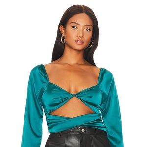 Revolve MORE TO COME Teal Blouse